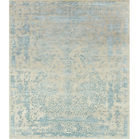 Loloi 7 ft. 9 in. x 9 ft. 9 in. Pearl Rectangular Shape Hand Knotted Area Rug- Heather Gray and Aqua PEARPU-02HGAQ7999